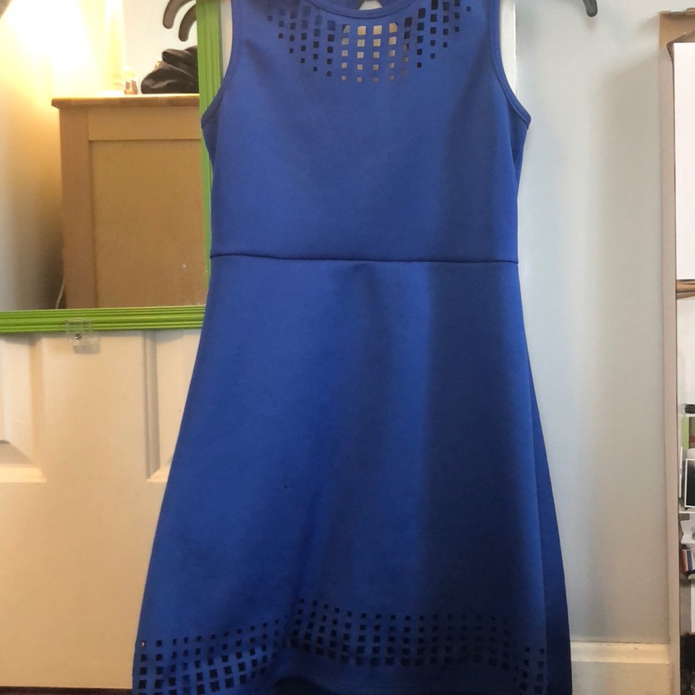 Blue dress with cutouts